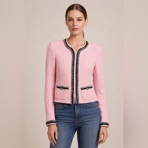 St.John Knitted Pink Blazer